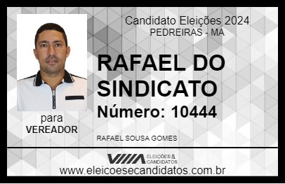 Candidato RAFAEL DO SINDICATO 2024 - PEDREIRAS - Eleições