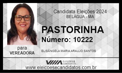 Candidato PASTORINHA 2024 - BELÁGUA - Eleições