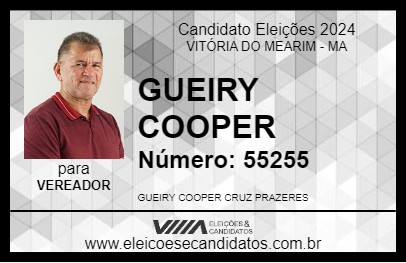 Candidato GUEIRY COOPER 2024 - VITÓRIA DO MEARIM - Eleições