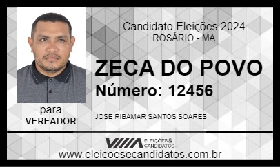 Candidato ZECA DO POVO 2024 - ROSÁRIO - Eleições