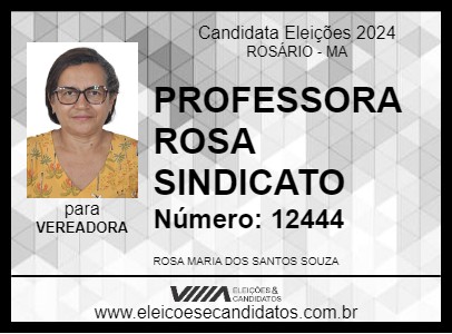 Candidato PROFESSORA ROSA 2024 - ROSÁRIO - Eleições