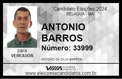 Candidato ANTONIO BARROS 2024 - BELÁGUA - Eleições