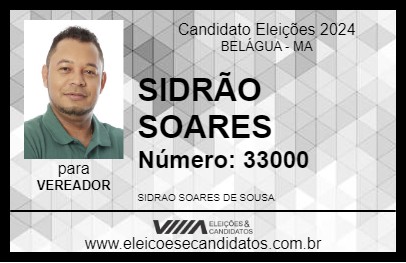 Candidato SIDRÃO SOARES 2024 - BELÁGUA - Eleições