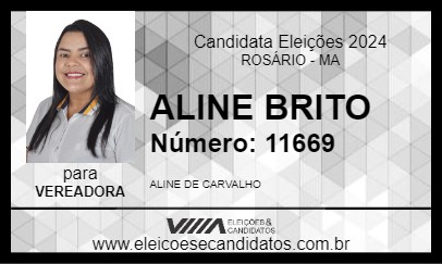 Candidato ALINE BRITO 2024 - ROSÁRIO - Eleições