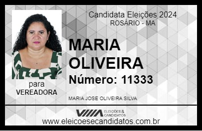 Candidato MARIA OLIVEIRA 2024 - ROSÁRIO - Eleições