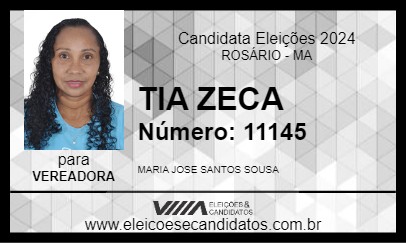 Candidato TIA ZECA 2024 - ROSÁRIO - Eleições