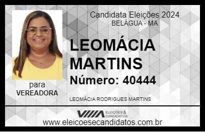 Candidato LEOMÁCIA MARTINS 2024 - BELÁGUA - Eleições