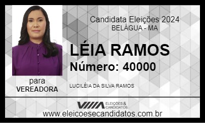 Candidato LÉIA RAMOS 2024 - BELÁGUA - Eleições