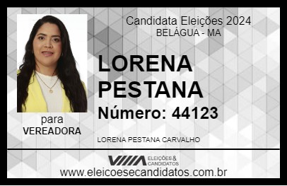 Candidato LORENA PESTANA 2024 - BELÁGUA - Eleições