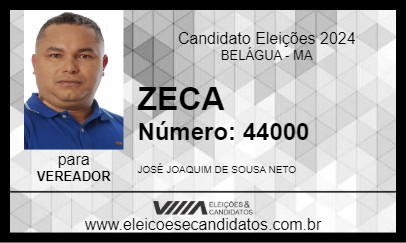 Candidato ZECA 2024 - BELÁGUA - Eleições