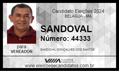 Candidato SANDOVAL 2024 - BELÁGUA - Eleições