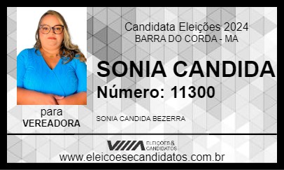 Candidato SONIA CANDIDA 2024 - BARRA DO CORDA - Eleições