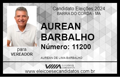 Candidato AUREAN BARBALHO 2024 - BARRA DO CORDA - Eleições