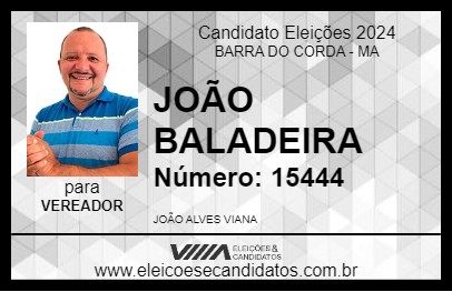 Candidato JOÃO BALADEIRA 2024 - BARRA DO CORDA - Eleições