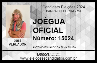 Candidato EGNALDO JOÉGUA 2024 - BARRA DO CORDA - Eleições