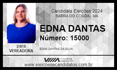 Candidato EDNA DANTAS 2024 - BARRA DO CORDA - Eleições