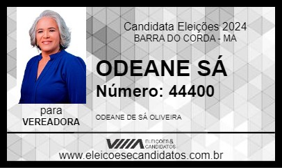 Candidato ODEANE SÁ 2024 - BARRA DO CORDA - Eleições