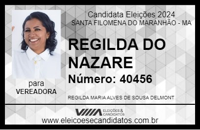 Candidato REGILDA DO NAZARE 2024 - SANTA FILOMENA DO MARANHÃO - Eleições