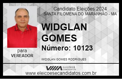 Candidato WIDGLAN GOMES 2024 - SANTA FILOMENA DO MARANHÃO - Eleições