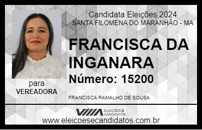 Candidato FRANCISCA INGARANA 2024 - SANTA FILOMENA DO MARANHÃO - Eleições