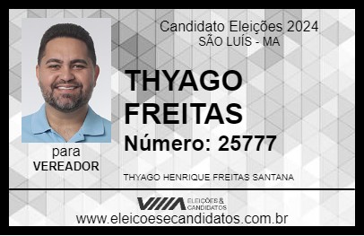 Candidato THYAGO FREITAS 2024 - SÃO LUÍS - Eleições