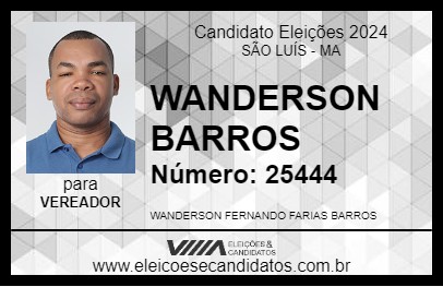 Candidato WANDERSON BARROS 2024 - SÃO LUÍS - Eleições