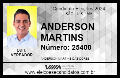 Candidato ANDERSON MARTINS 2024 - SÃO LUÍS - Eleições