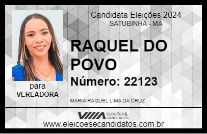 Candidato RAQUEL DO POVO 2024 - SATUBINHA - Eleições