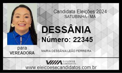 Candidato DESSÂNIA 2024 - SATUBINHA - Eleições