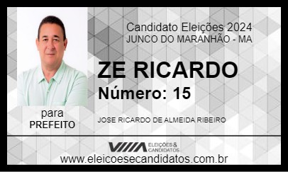 Candidato ZE RICARDO 2024 - JUNCO DO MARANHÃO - Eleições