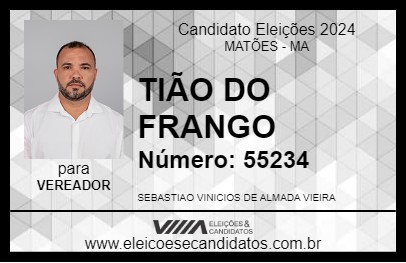 Candidato TIÃO DO FRANGO 2024 - MATÕES - Eleições