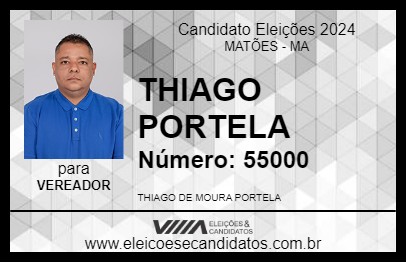 Candidato THIAGO PORTELA 2024 - MATÕES - Eleições