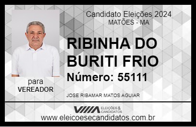 Candidato RIBINHA DO BURITI FRIO 2024 - MATÕES - Eleições