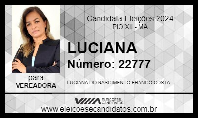 Candidato LUCIANA 2024 - PIO XII - Eleições