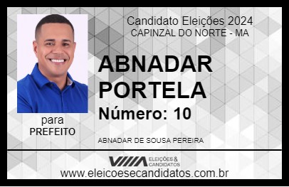 Candidato ABNADAR PORTELA 2024 - CAPINZAL DO NORTE - Eleições