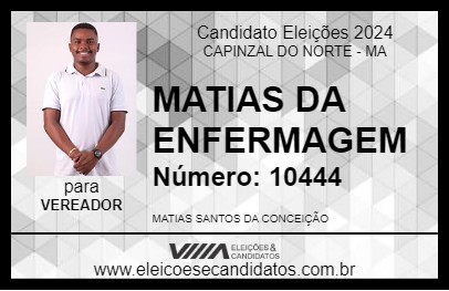 Candidato MATIAS DA ENFERMAGEM 2024 - CAPINZAL DO NORTE - Eleições