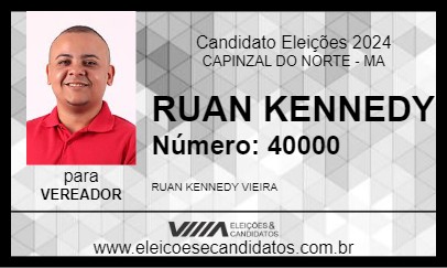 Candidato RUAN KENNEDY 2024 - CAPINZAL DO NORTE - Eleições