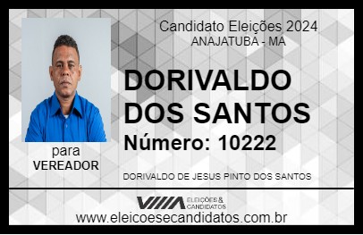 Candidato DORIVALDO DOS SANTOS 2024 - ANAJATUBA - Eleições