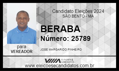 Candidato BERABA 2024 - SÃO BENTO - Eleições