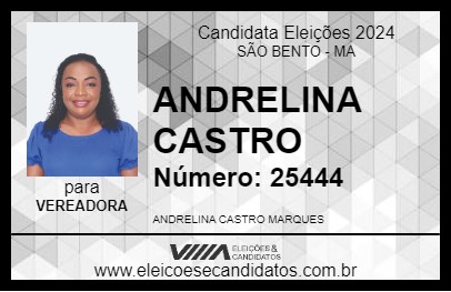 Candidato ANDRELINA CASTRO 2024 - SÃO BENTO - Eleições