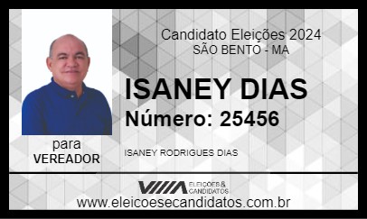 Candidato ISANEY DIAS 2024 - SÃO BENTO - Eleições