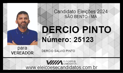 Candidato DERCIO PINTO 2024 - SÃO BENTO - Eleições