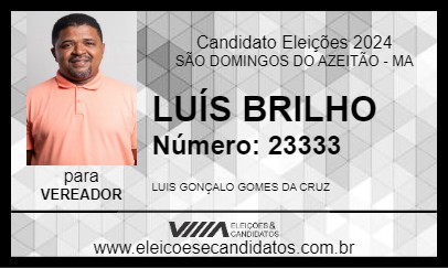 Candidato LUÍS BRILHO 2024 - SÃO DOMINGOS DO AZEITÃO - Eleições