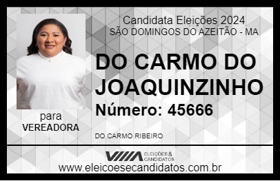 Candidato DO CARMO DO JOAQUINZINHO 2024 - SÃO DOMINGOS DO AZEITÃO - Eleições