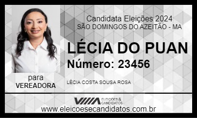 Candidato LÉCIA DO PUAN 2024 - SÃO DOMINGOS DO AZEITÃO - Eleições