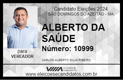 Candidato ALBERTO DA SAÚDE 2024 - SÃO DOMINGOS DO AZEITÃO - Eleições