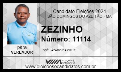 Candidato ZEZINHO 2024 - SÃO DOMINGOS DO AZEITÃO - Eleições