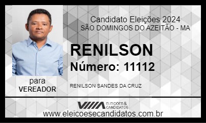 Candidato RENILSON 2024 - SÃO DOMINGOS DO AZEITÃO - Eleições