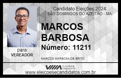 Candidato MARCOS BARBOSA 2024 - SÃO DOMINGOS DO AZEITÃO - Eleições