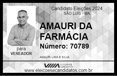 Candidato AMAURI DA FARMÁCIA 2024 - SÃO LUÍS - Eleições